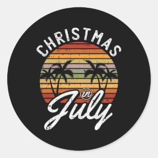 Adesivo Natal Em Julho Retro Praia Tropical Verão Havaí