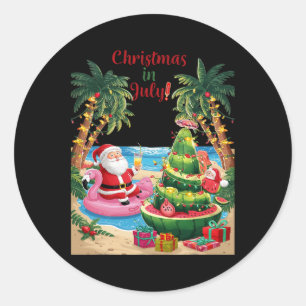Adesivo Natal Em Julho Watermelon Xmas Tree Papais noeis B