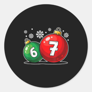 Adesivo Natal engraçado 67 Seis Sete Meme Geração Alpha Gí