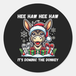 Adesivo Natal engraçado burro de Natal italiano Dominic T