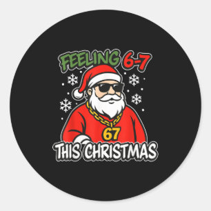 Adesivo Natal engraçado crianças 6-7 67 Seis Sete Meme Men