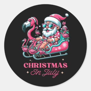 Adesivo Natal engraçado em julho de verão Papai Noel Flami