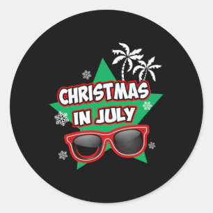 Adesivo Natal engraçado em julho Papai Noel férias de verã