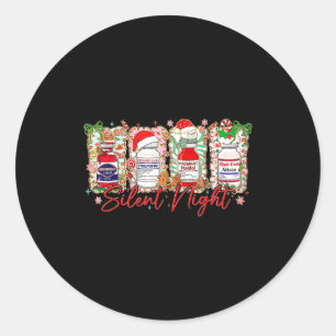 Adesivo Natal Engraçado Enfermeira Noite Silenciosa Humor