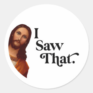 Adesivo Natal engraçado, eu vi aquele Jesus