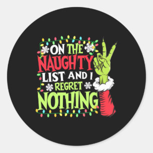 Adesivo Natal engraçado na lista dos travessos e eu me arr