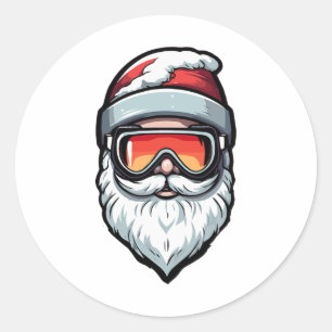 Adesivo Natal Esqui Natal Xmas Esquiando Férias Felizes Sa
