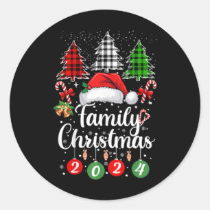 Adesivo Natal Familiar 2024 Correspondência Ofertas Xmas S