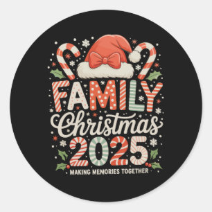 Adesivo Natal Familiar 2025 Conjuntos Férias de Natal