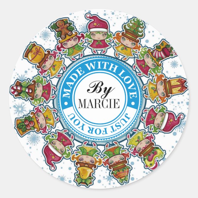 Adesivo Natal feito com o Love Sticker - SRF (Frente)