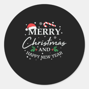 Adesivo Natal Feliz E Feliz ano novo