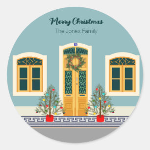 Adesivo Natal Férias Casa Festiva Portuguesa