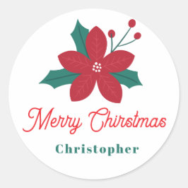 Adesivo Natal Festivo Feliz Natal Personalizável