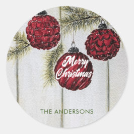 Adesivo Natal Festivo Minimalista Rústico
