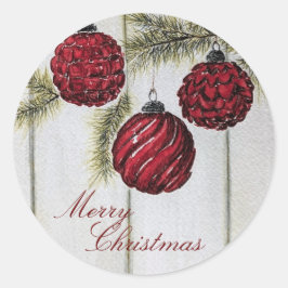 Adesivo Natal Festivo Minimalista Rústico
