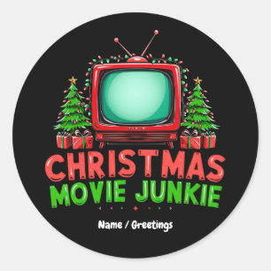 Adesivo Natal Filme Junkie Retro Holiday Funny Matchi