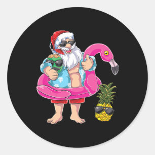 Adesivo Natal Flamingo Abacaxi Praia Feriado Natal Eu
