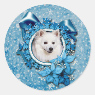 Adesivo Natal - floco de neve azul - esquimó americano