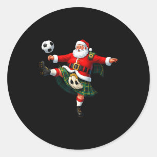 Adesivo Natal Futebol Papai Noel Engraçado Futebol Festivo