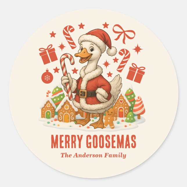 Adesivo Natal Ganso Festa de Natal (Frente)