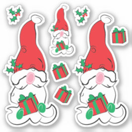Adesivo Natal Gnome Férias de Natal 