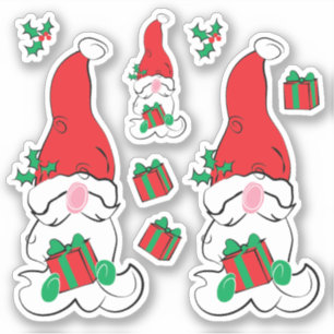 Adesivo Natal Gnome Férias de Natal 