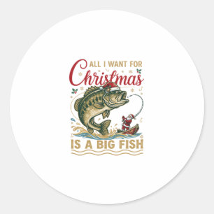 Adesivo Natal Grande Peixe Robalo Papai Noel Barco Pesca