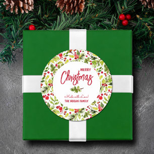 Adesivo Natal Greenery Berries - Feriado de Comida Caseira