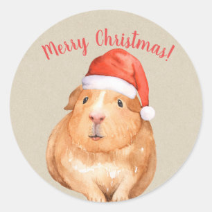 Adesivo Natal Hamster Porquinho-da-índia País Feriado