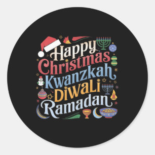 Adesivo Natal Hanukkah Kwanzaa Diwali Ramadan