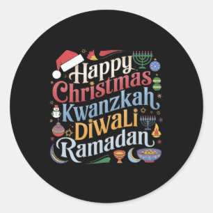 Adesivo Natal Hanukkah Kwanzaa Diwali Ramadan