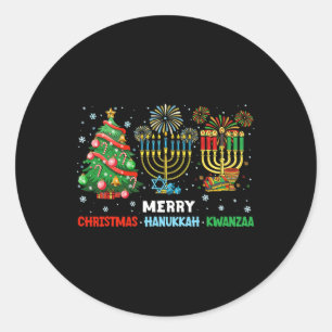 Adesivo Natal Hanukkah Kwanzaa Feliz Feriados Corresponden