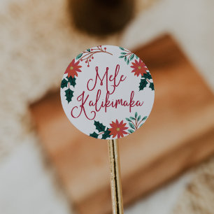 Adesivo Natal havaiano de Mele Kalikimaka