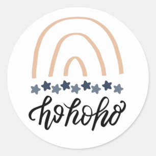 Adesivo Natal Ho Ho Boho Rainbow