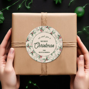 Adesivo Natal Holly Berry Comida Feriado Caseiro