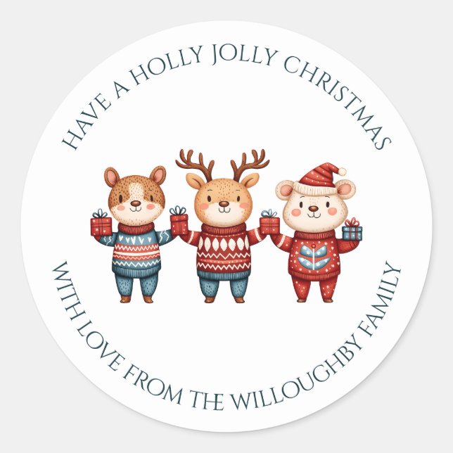 Adesivo Natal Holly Jolly (Frente)