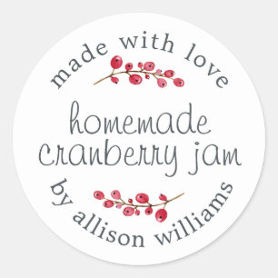 Adesivo Natal Homemade Cranberry Jam Canning