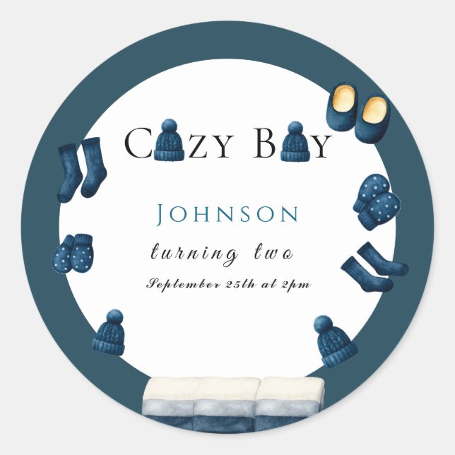 Adesivo natal, inverno aconchegante, fazendo dois (Frente)