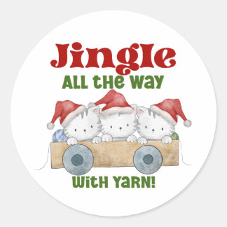 Adesivo Natal Kittens Jingle com Yarn