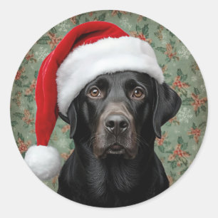 Adesivo Natal labrador preto
