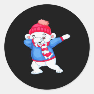 Adesivo Natal Lar Urso Xmas Dab Crianças Meninos Menina