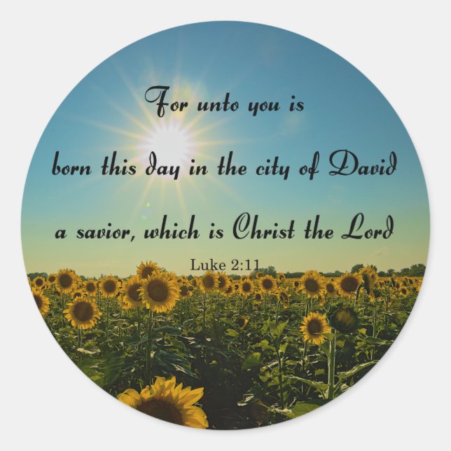 Adesivo Natal, Luke 2:11 (Frente)