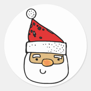 Adesivo Natal lunático simples de Papai Noel