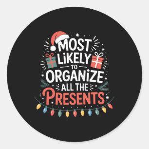 Adesivo Natal Mais Propenso a Organizar Todos os Presentes