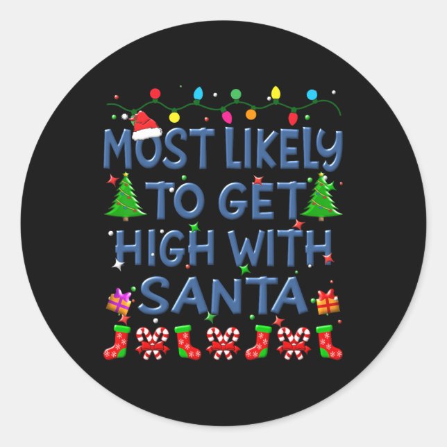 Adesivo Natal Mais Provável Para Se Encolher Com A Família (Frente)