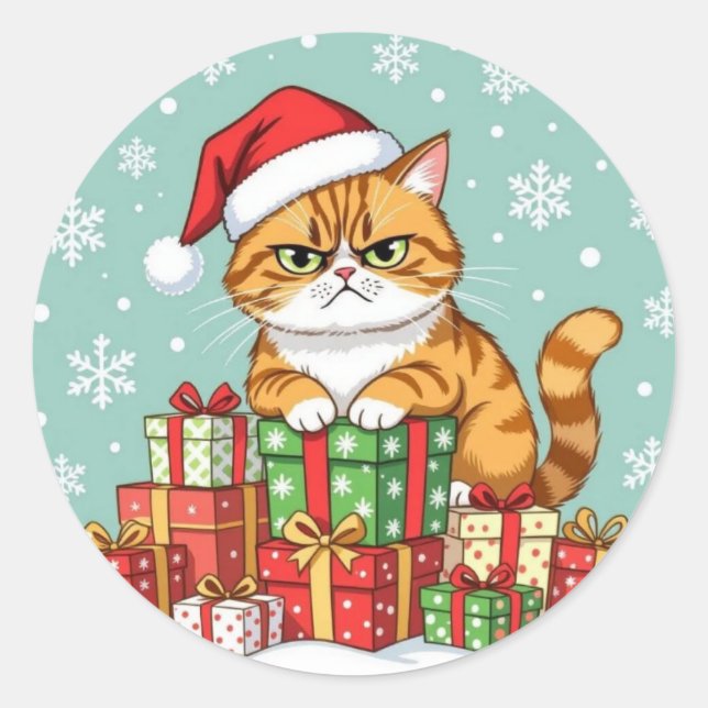 Adesivo Natal Mal-Humorado (Frente)