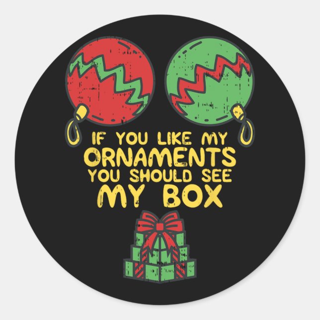 Adesivo natal malvado adulto para mulheres se você gosta d (Frente)