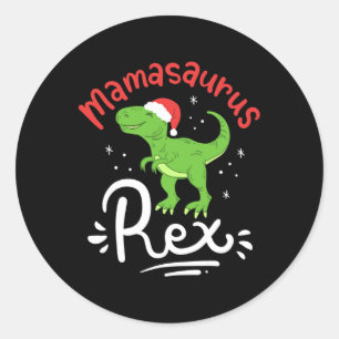 Adesivo Natal Mamãe Saurus Rex Dinossauro Mãe Natal 