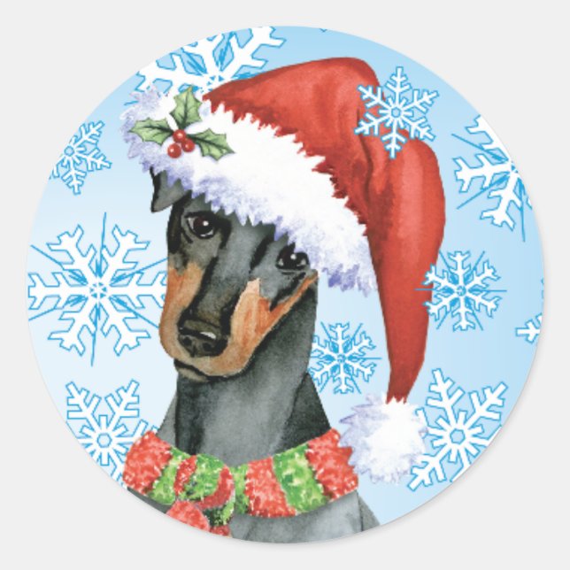 Adesivo Natal Manchester Terrier (Frente)