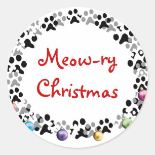 Adesivo Natal Meow-relé